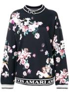Dolce & Gabbana Floral Angel Print Sweatshirt - Black
