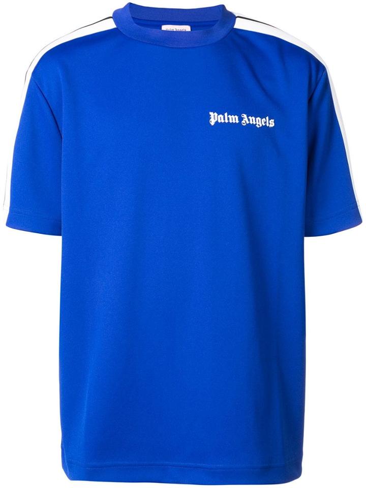 Palm Angels Logo Print T-shirt - Blue