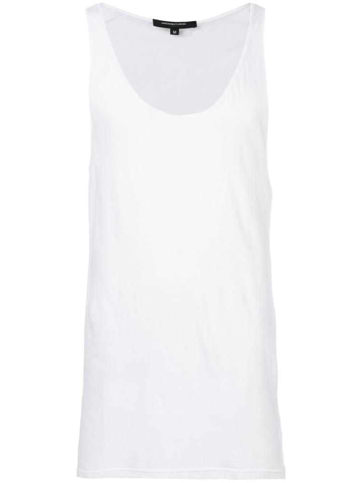 Unconditional Long Basic Vest - White