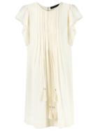 Talie Nk Round Neck Dress, Women's, Size: 36, White, Silk