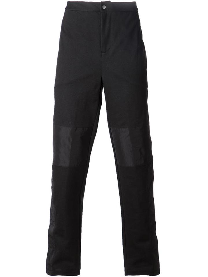 T By Alexander Wang Panelled Trousers, Men's, Size: Medium, Black, Cotton/polyester/spandex/elastane