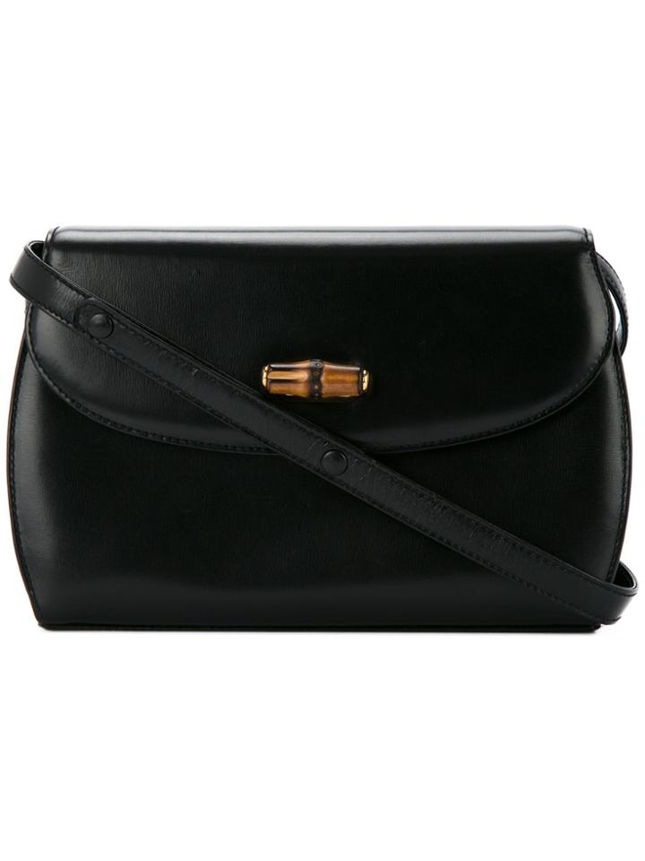 Gucci Vintage Bamboo Crossbody Bag - Black