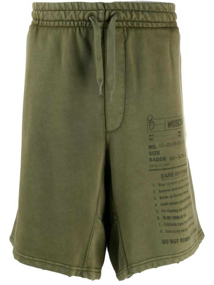 Moschino Army Label Bermuda Shorts - Green