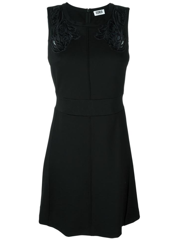 Sonia By Sonia Rykiel Embroidered Lace Panel Detail Dress