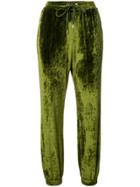Twin-set Gathered Ankle Cropped Trousers - Green