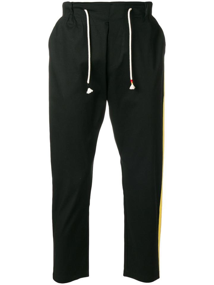 The Silted Company Side Band Cropped Trousers - Black