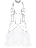 Alessandra Rich Crystal Embellished Body Jewellery - White