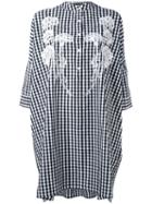Essentiel Antwerp - 'nuda' Embroidered Gingham Dress - Women - Cotton/acrylic - 42, Black, Cotton/acrylic