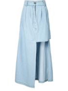 69 Asymmetric Denim Skirt, Women's, Size: Medium/large, Blue, Cotton