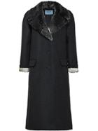Prada Single Breasted Midi Coat - Grey
