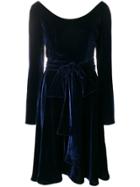 Rhea Costa Velvet Skater Dress - Blue