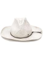 Maison Michel Woven Straw Hat - Grey