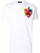 Dsquared2 Embroidered Floral Detail T-shirt - White