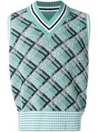 Maison Margiela Diffuse Check Knitted Sweater - Green