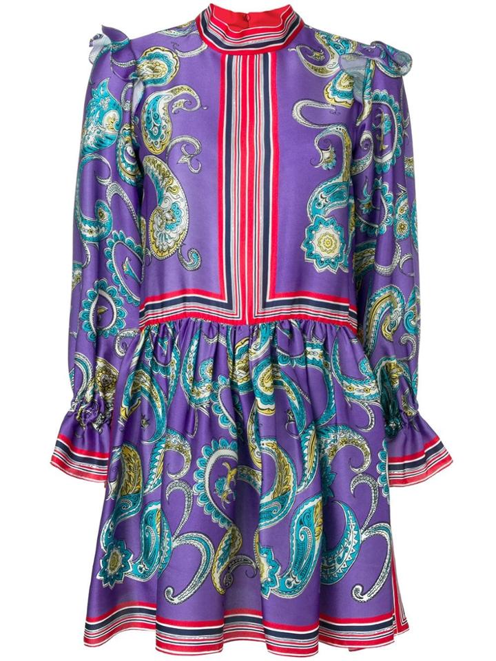 Philosophy Di Lorenzo Serafini Paisley Printed Dress - Purple