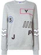 Steve J & Yoni P Embroidered Details Sweatshirt, Women's, Size: Large, Grey, Cotton