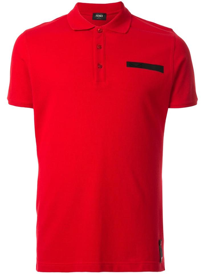 Fendi Monster Eyes Polo Shirt - Red