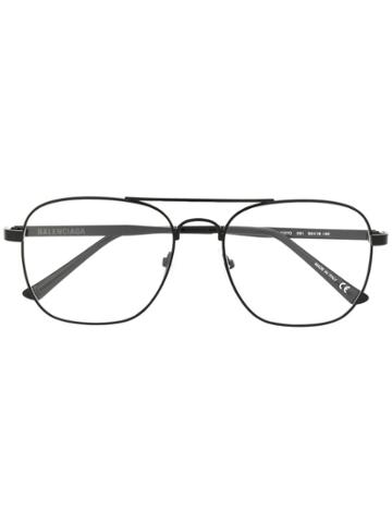 Balenciaga Eyewear Square Glasses - Black