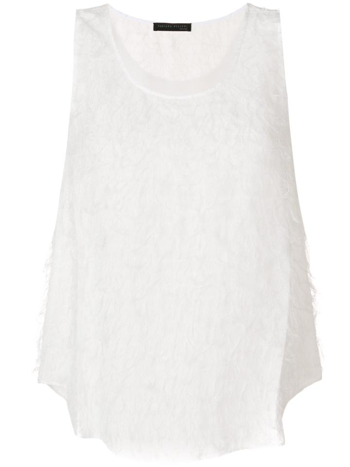Fabiana Filippi Texture Embroidered Blouse - White