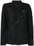 Comme Des Garçons Vintage Lace Panel Jacket - Black
