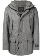 Woolrich Buttoned Hooded Parka - Grey