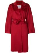 Max Mara Belted Coat - Red
