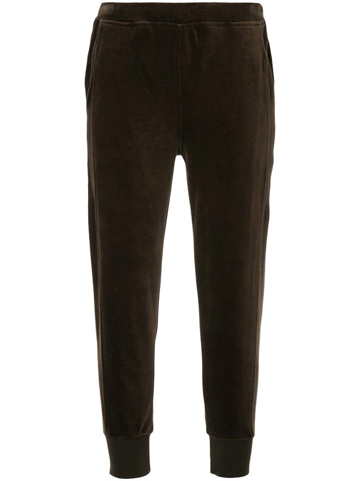 Vince Cropped Loose Fit Trousers - Brown