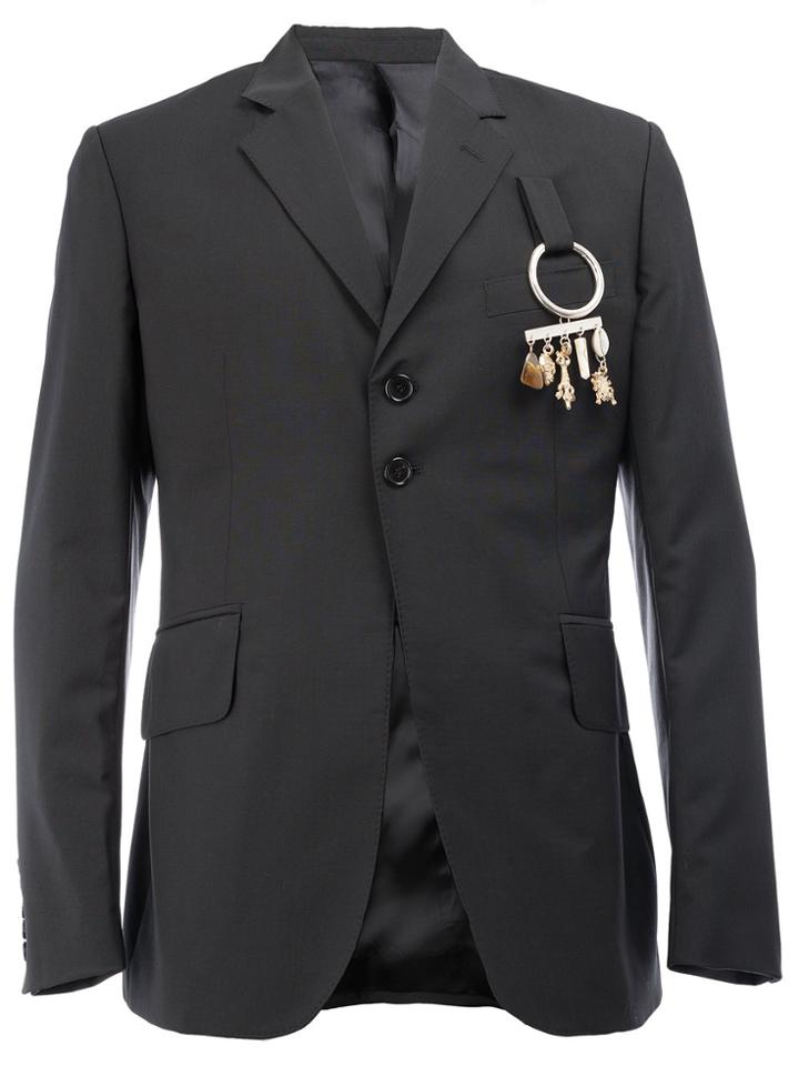 Wales Bonner Hoop Embellished Blazer - Black