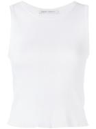 Alberta Ferretti - Spallina Tank - Women - Cotton - 42, Women's, White, Cotton