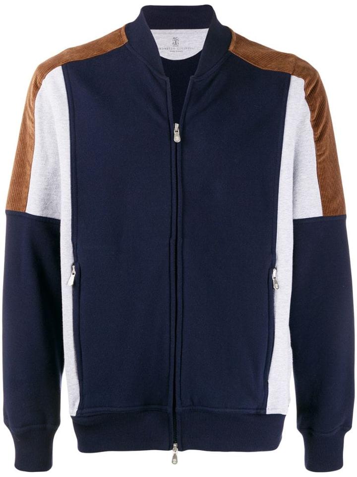 Brunello Cucinelli Panelled Jacket - Blue