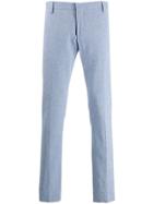 Entre Amis Spotted Tailored Trousers - Blue