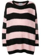 Gaelle Bonheur Stripe Knitted Sweater - Pink & Purple