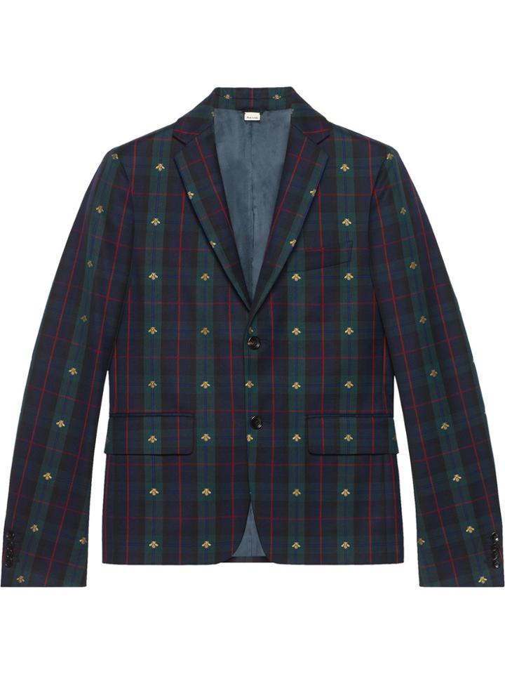 Gucci Check Bees Fabric Jacket - Multicolour
