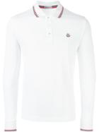 Moncler Long Sleeve Polo Shirt, Men's, Size: Xl, White, Cotton