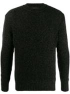 Lamberto Losani Mouline Plain Jumper - Black