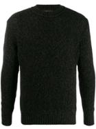 Lamberto Losani Mouline Plain Jumper - Black