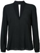 A.l.c. - V Neck Top - Women - Silk - 6, Black, Silk