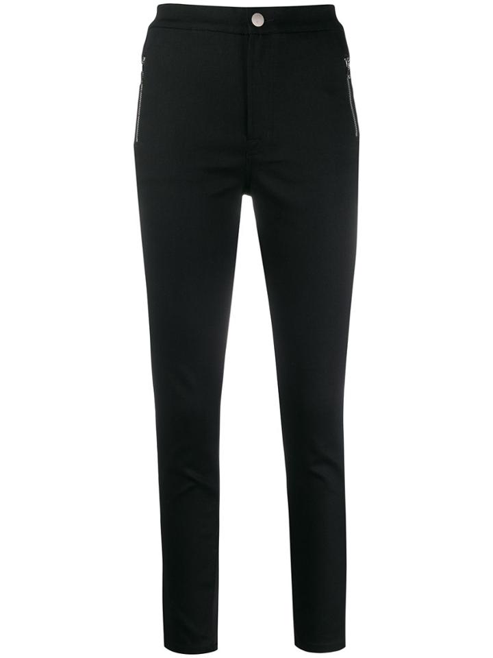 J Brand High-rise Skinny Trousers - Black