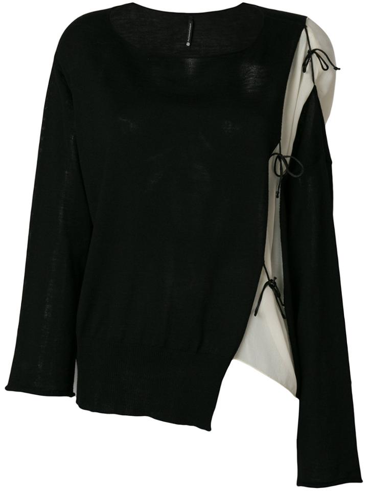 Pierantoniogaspari Lace-up Sleeve Jumper - Black