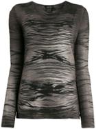 Avant Toi Abstract-print Jumper - Brown