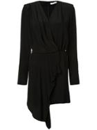 Givenchy Short Draped Wrap Dress - Black