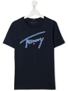Tommy Hilfiger Junior Teen Signature Logo T-shirt - Blue