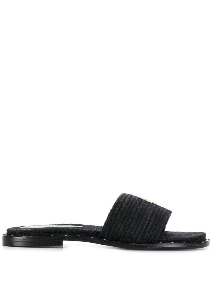 Roberto Cavalli Logo Plaque Slides - Black