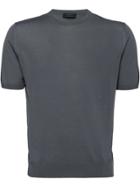 Prada Worsted Wool Crew-neck Sweater - Grey