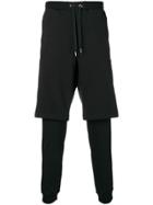Versace Jeans Layered Track Shorts And Pants - Black