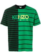 Kenzo Striped Logo T-shirt - Green