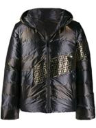 Fendi Ff Reversible Padded-jacket - Silver