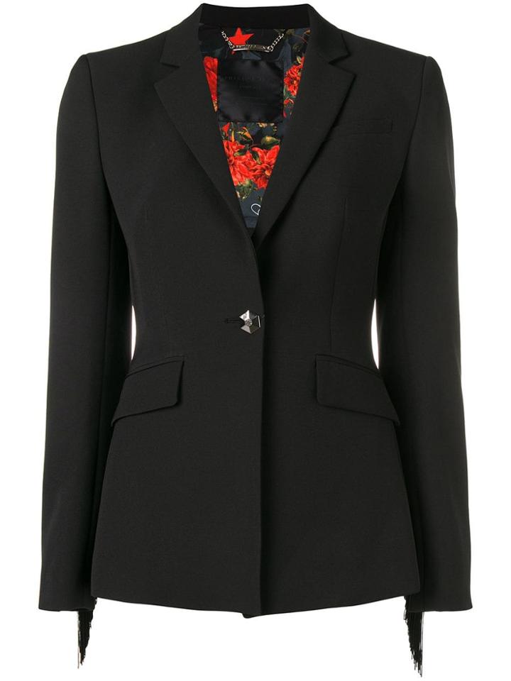 Philipp Plein Fringed Blazer - Black