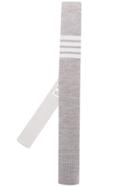 Thom Browne Knitted Tie With Stripe Detail - Grey