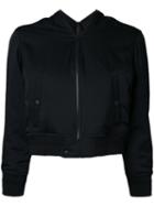 Rito Cropped Bomber Jacket, Women's, Size: 38, Black, Silk/polyurethane